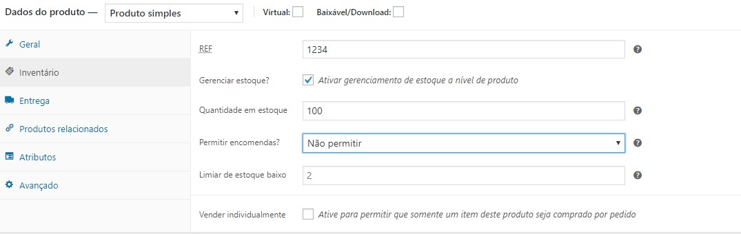 controle de estoque no woocommerce