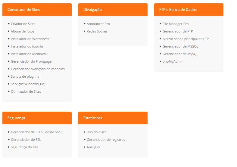 Sistemas antigos de hospedagem de websites