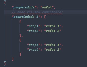 comentário no json