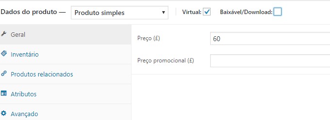 produto virtual no woocommerce